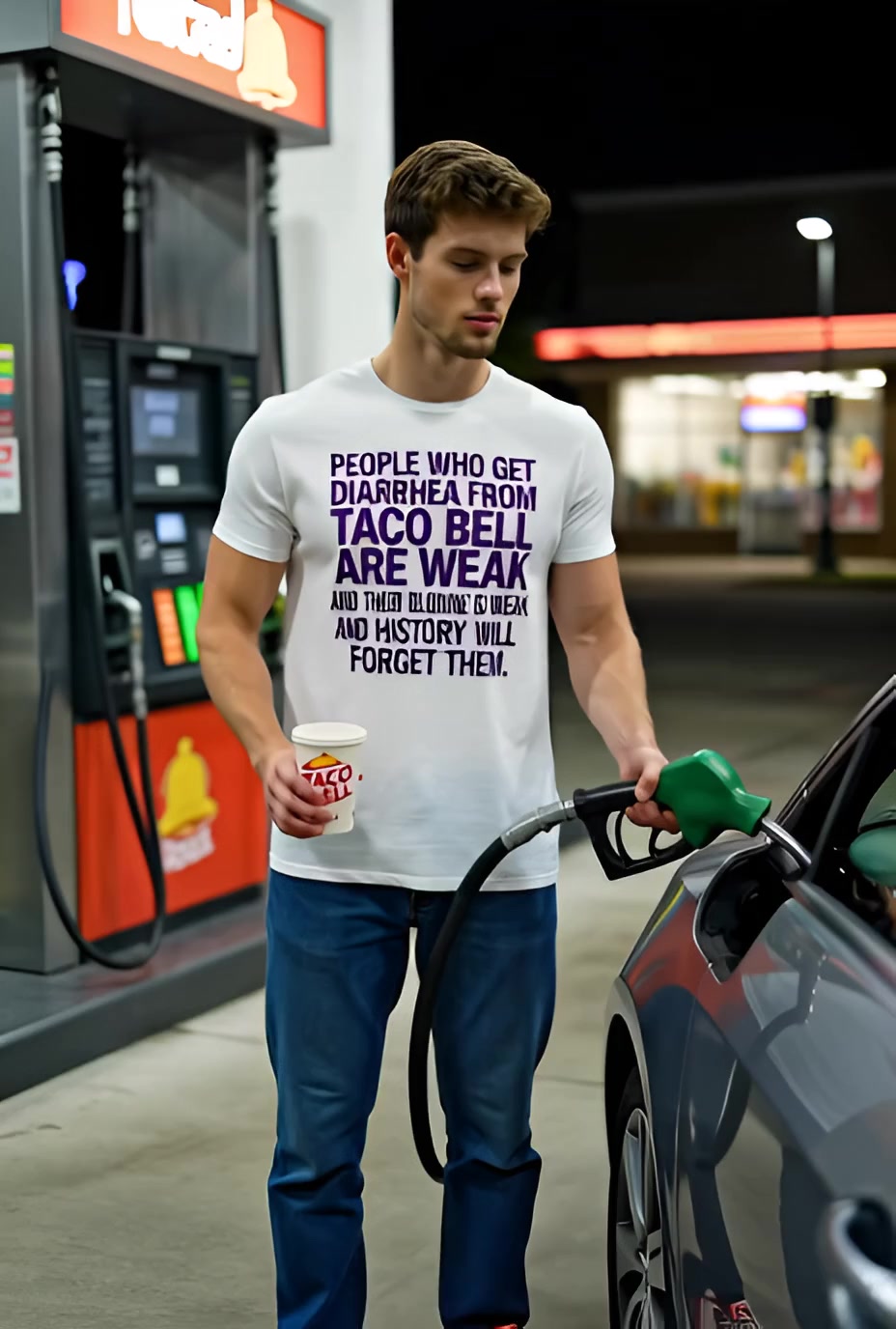 People Who Get Diarrhea From Taco Bell Are Weak Funny T Shirt — product video preview