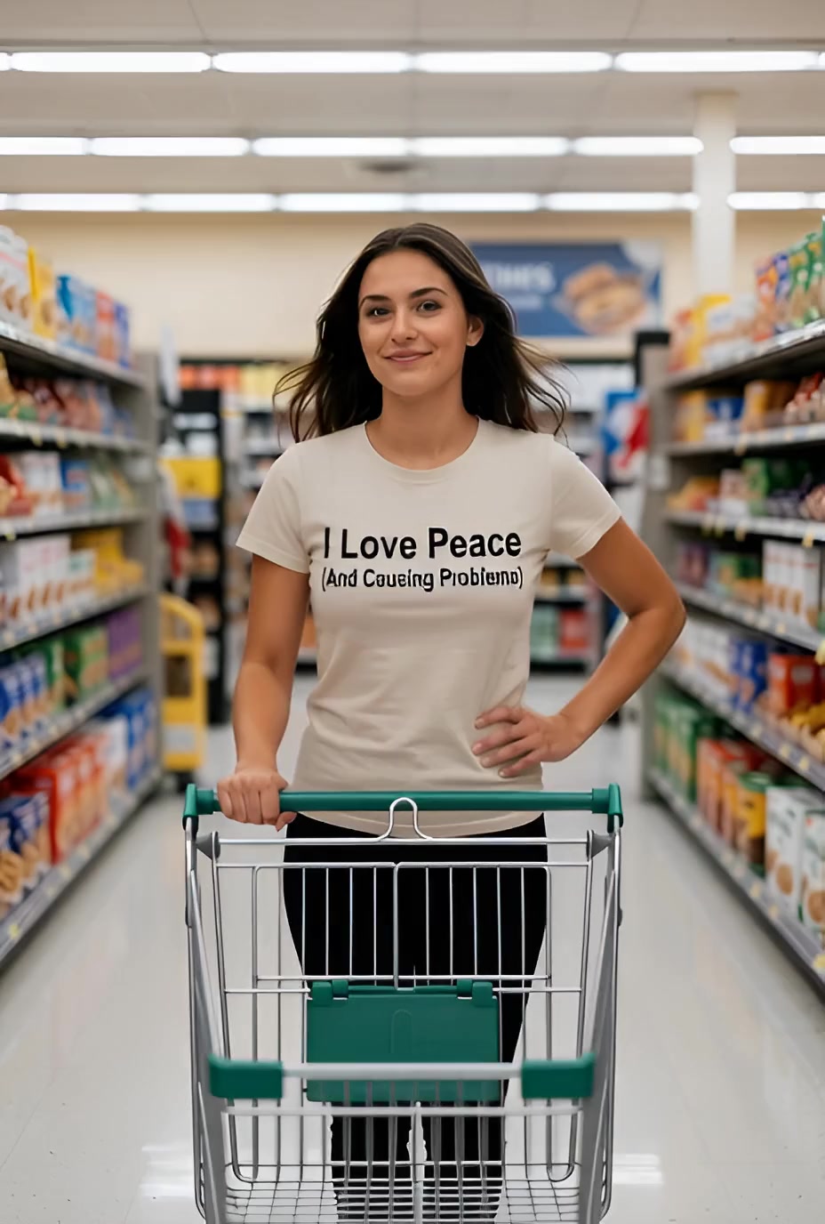 I Love Peace And Causing Problems Funny T Shirt — product video preview
