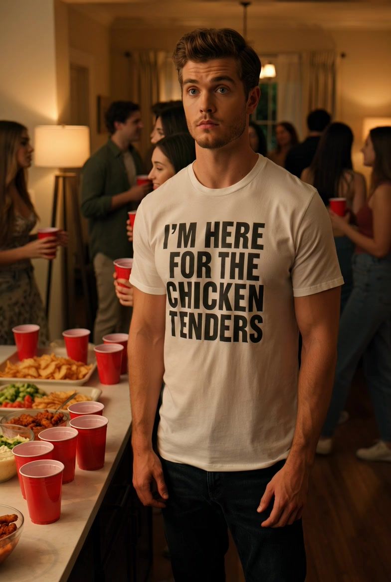 I'm Here For The Chicken Tenders Funny T Shirt — product video preview