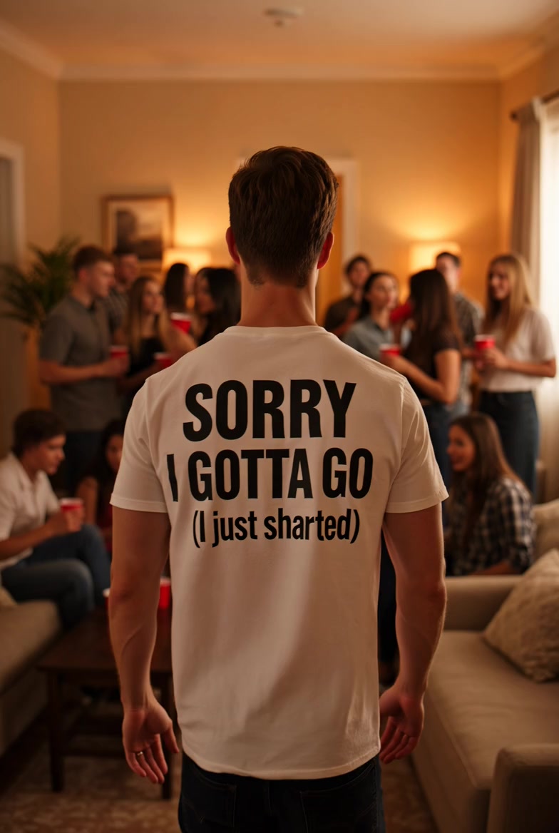 Sorry I Gotta Go I Just Sharted Funny T Shirt — product video preview