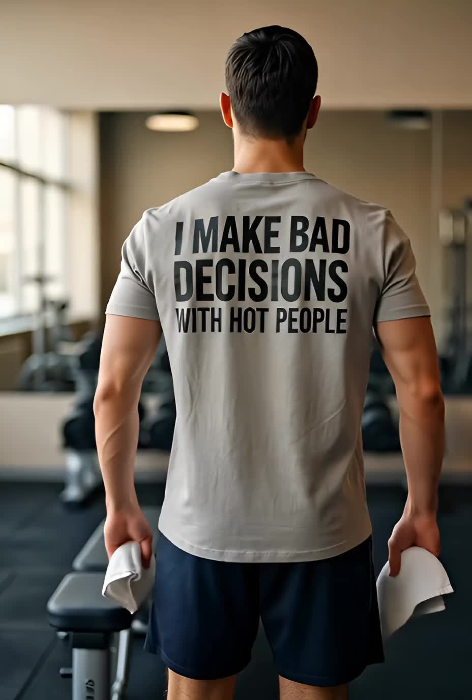 I Make Bad Decisions With Hot People Funny T Shirt — product video preview