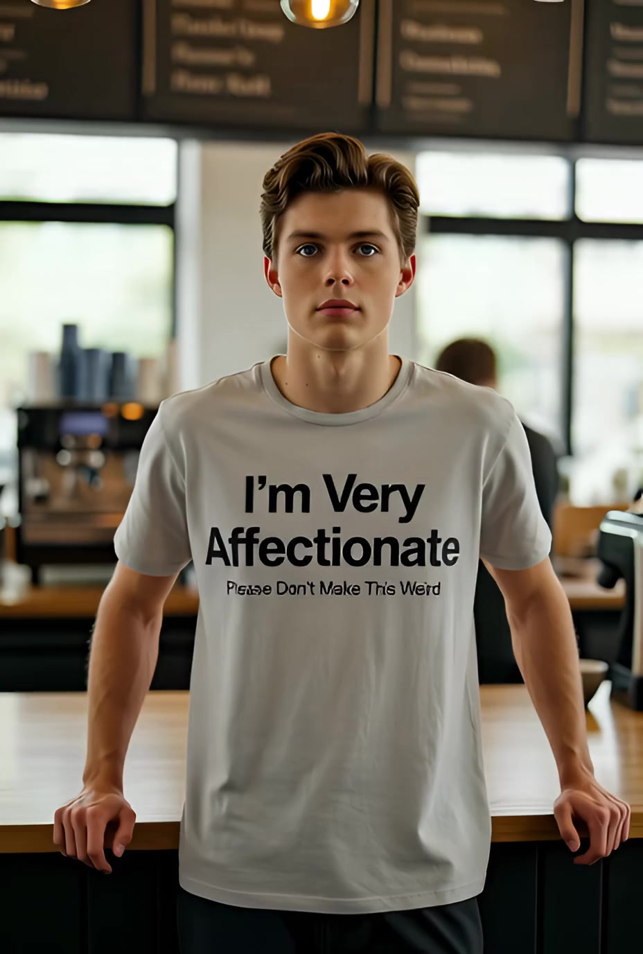 I'm Very Affectionate Please Don't Make This Weird Funny T Shirt — product video preview