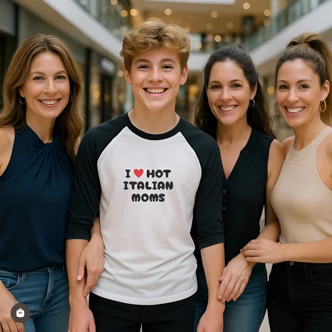 I Heart Love Hot Italian Moms Funny T Shirt — product video preview
