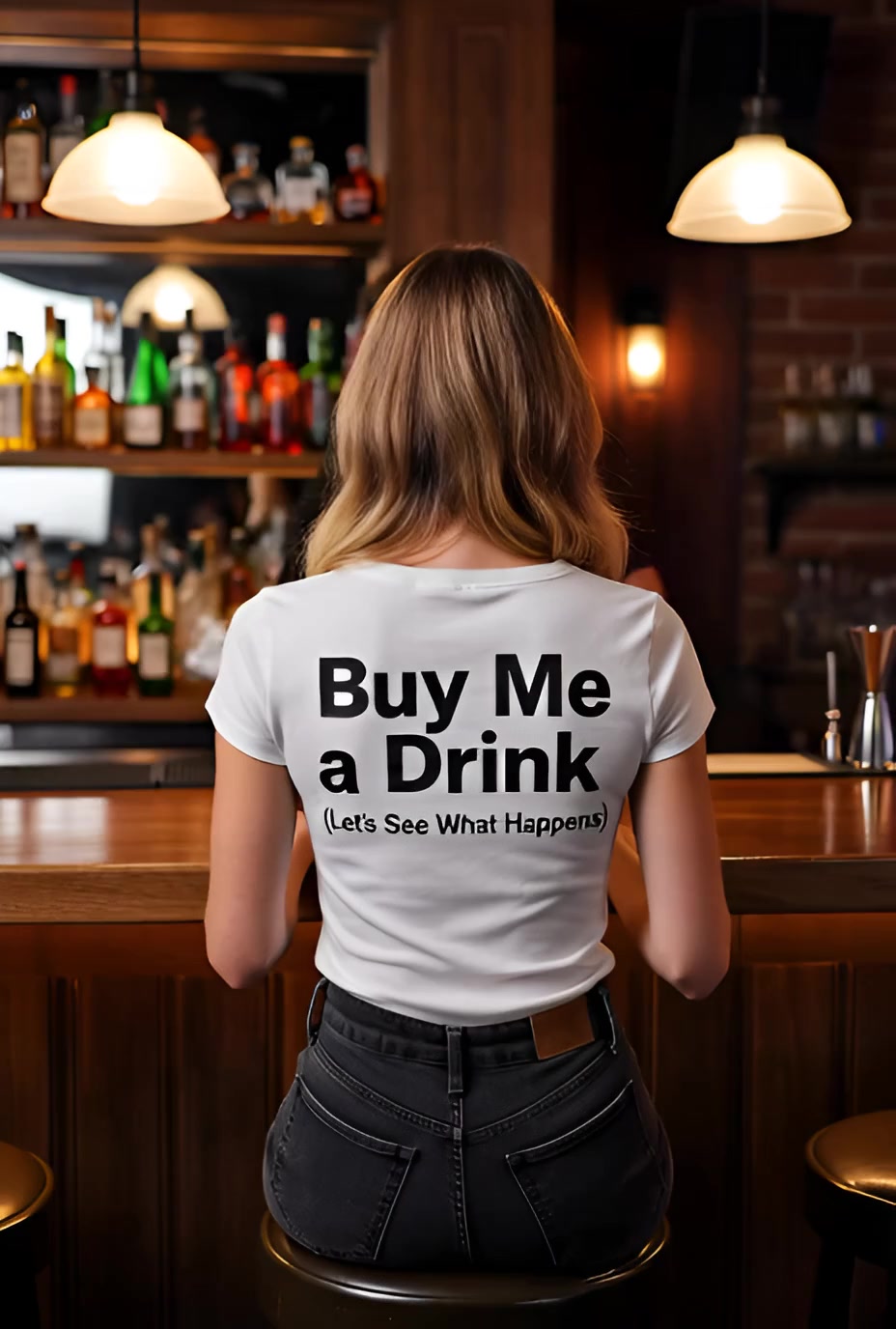 Buy Me A Drink Let's See What Happens Funny T Shirt — product video preview