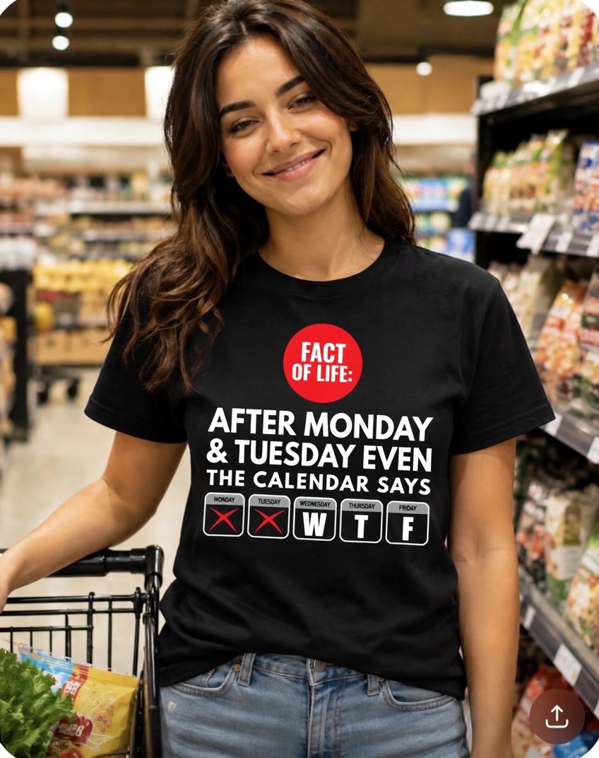 After Monday And Tuesday Even The Calendar Says Wtf Funny T Shirt — product video preview