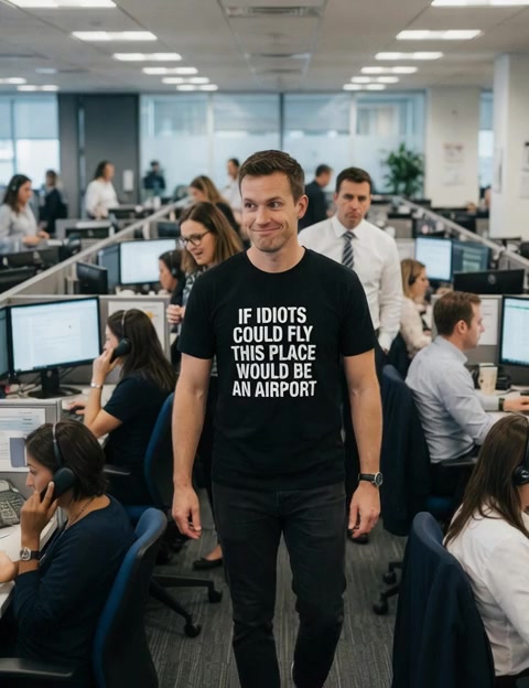 If Idiots Could Fly This Place Would Be An Airport Funny T Shirt — product video preview