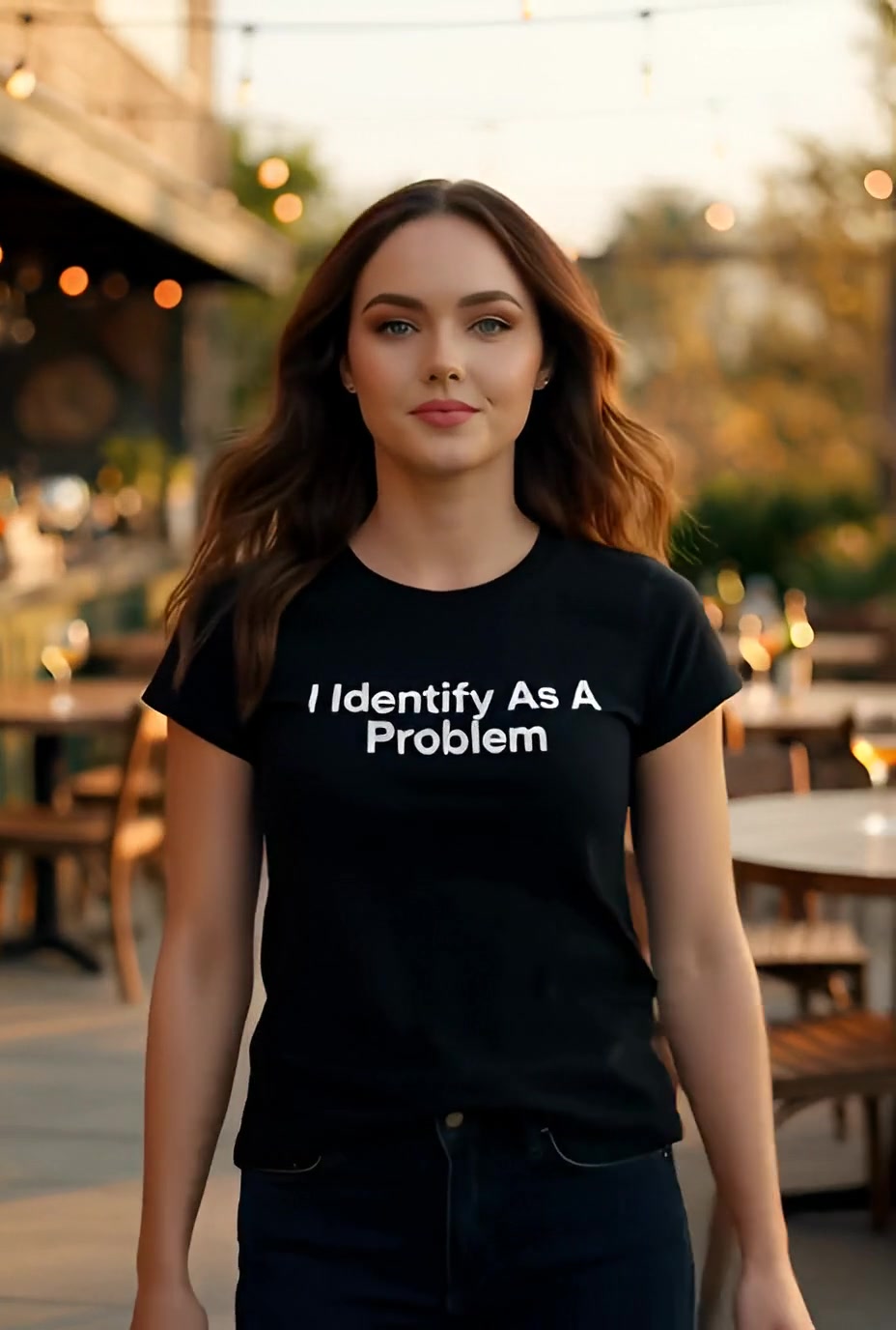 I Identify As A Problem Funny T Shirt — product video preview