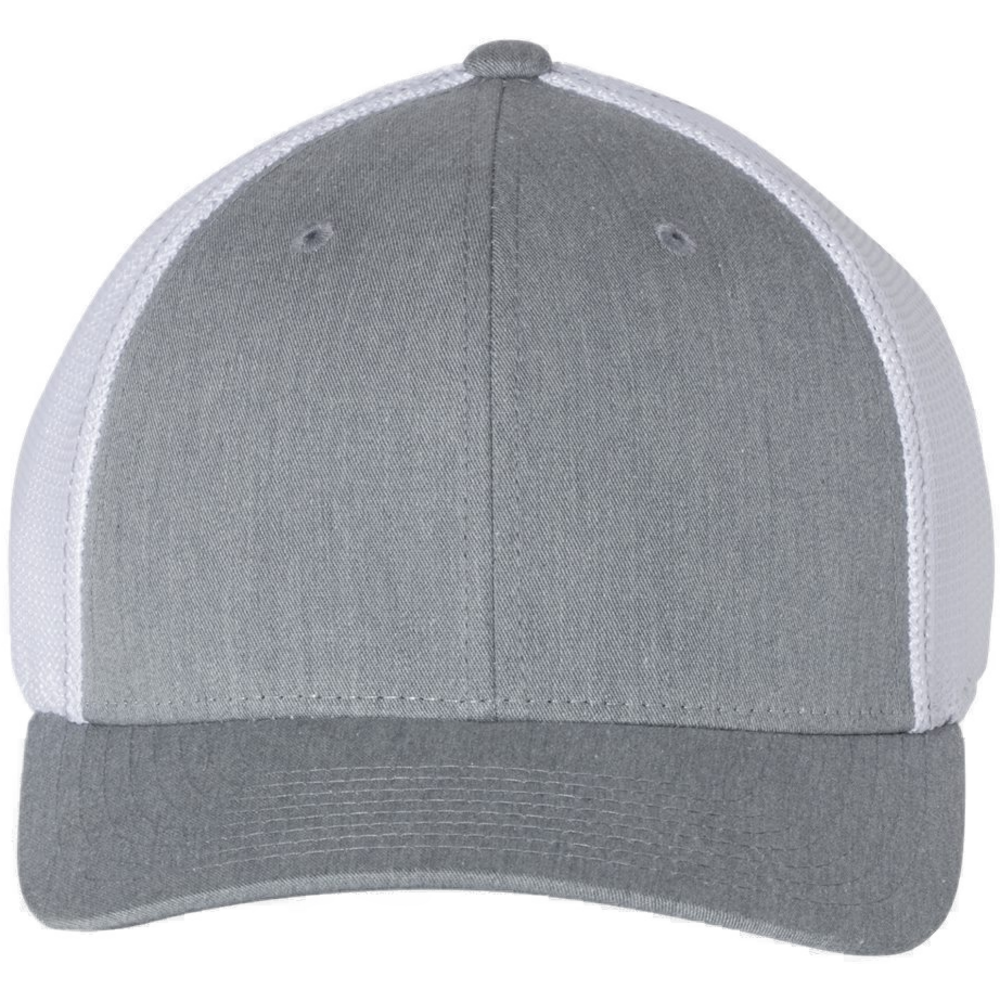 R-Flex Trucker Cap — Heather Grey/ White