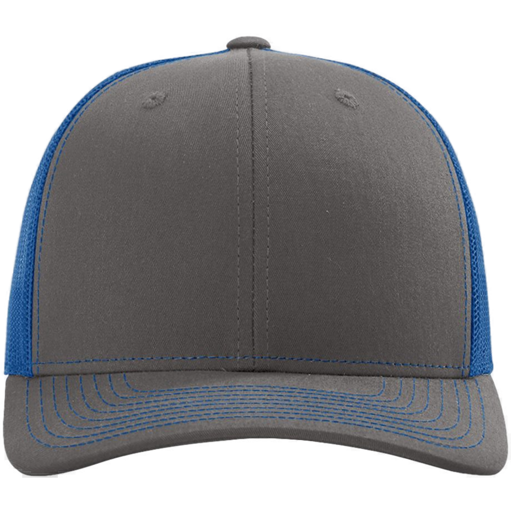 Snapback Trucker Cap — Charcoal/ Royal