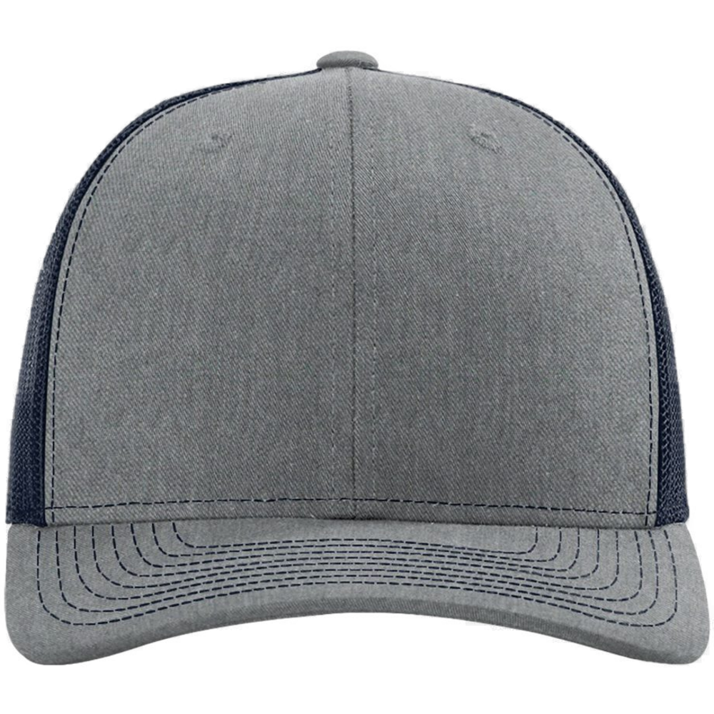 Snapback Trucker Cap — Heather Grey/ Navy