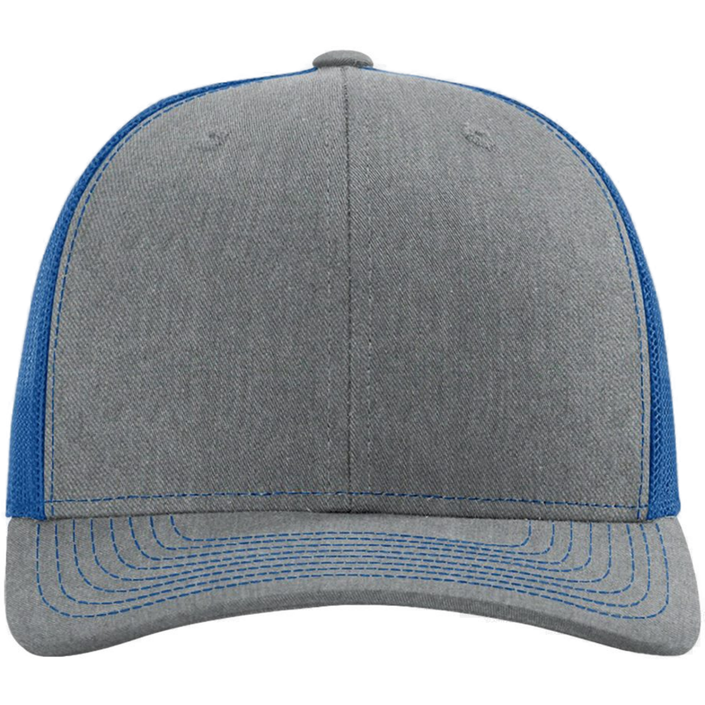 Snapback Trucker Cap — Heather Grey/ Royal