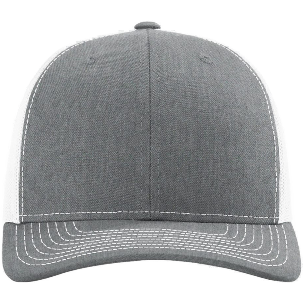 Snapback Trucker Cap — Heather Grey/ White