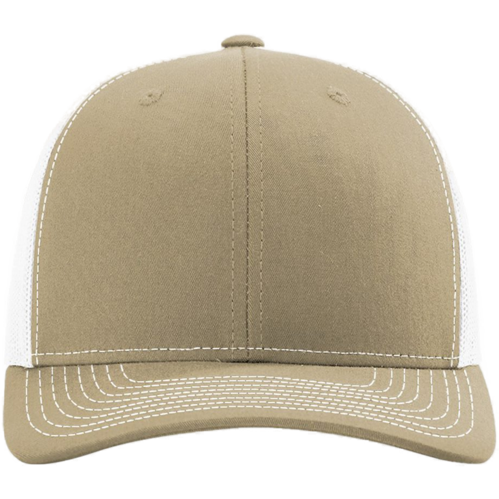 Snapback Trucker Cap — Khaki/ White