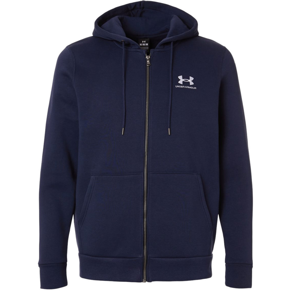Men's Icon Fleece Hooded Full-Zip — Midnight Navy/ White 