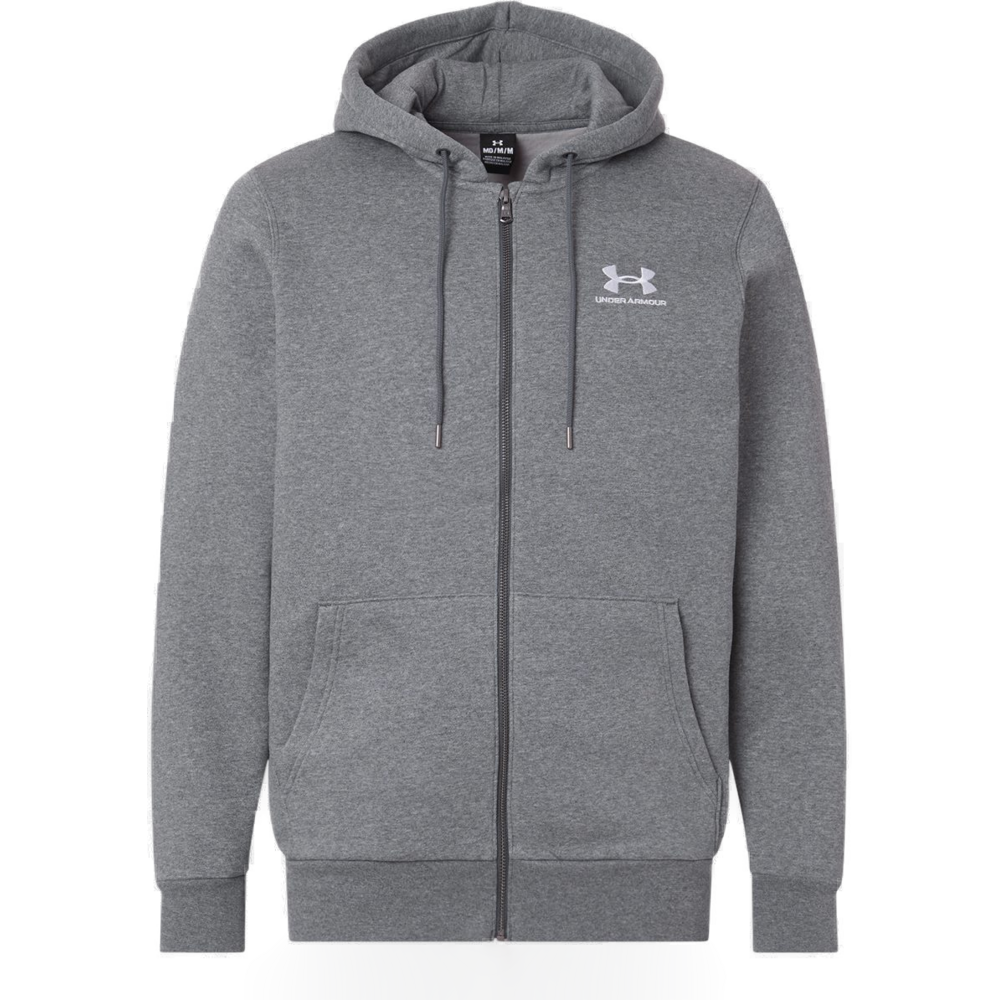 Men's Icon Fleece Hooded Full-Zip — Pitch Grey Medium Heather/ White