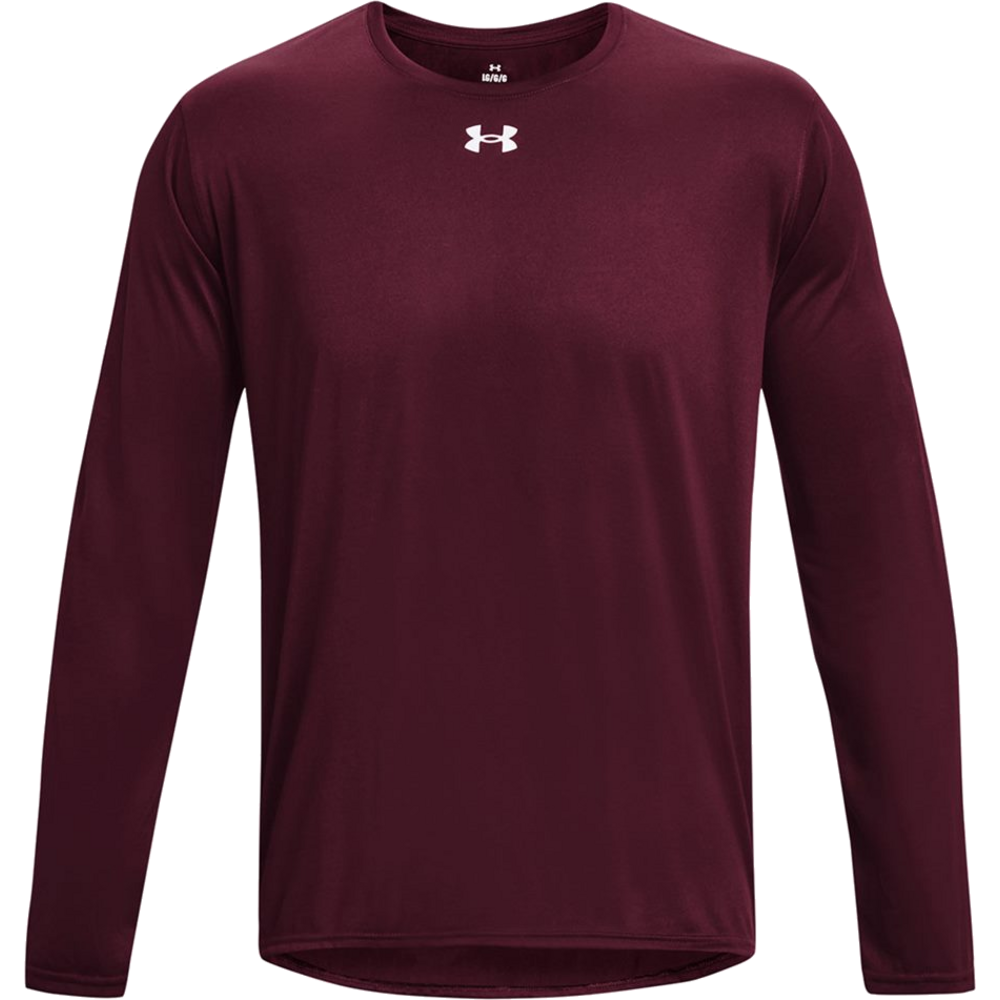 Team Tech™ Long Sleeve T-Shirt — Maroon/ White