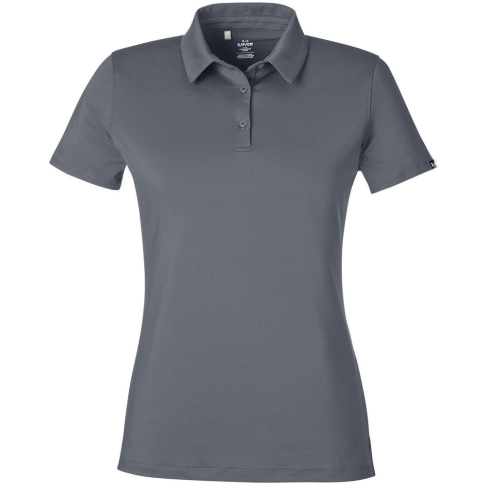Women's Recycled Polo — Castlerock/ White