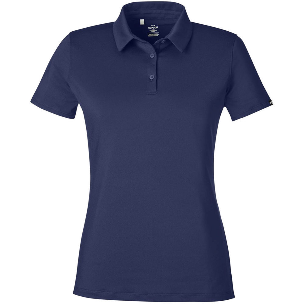 Women's Recycled Polo — Midnight Navy/ White