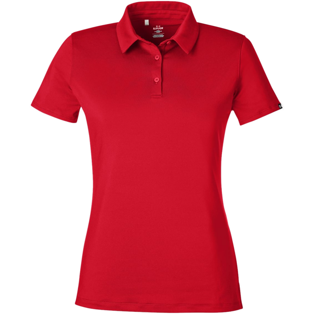 Women's Recycled Polo — Red/ White