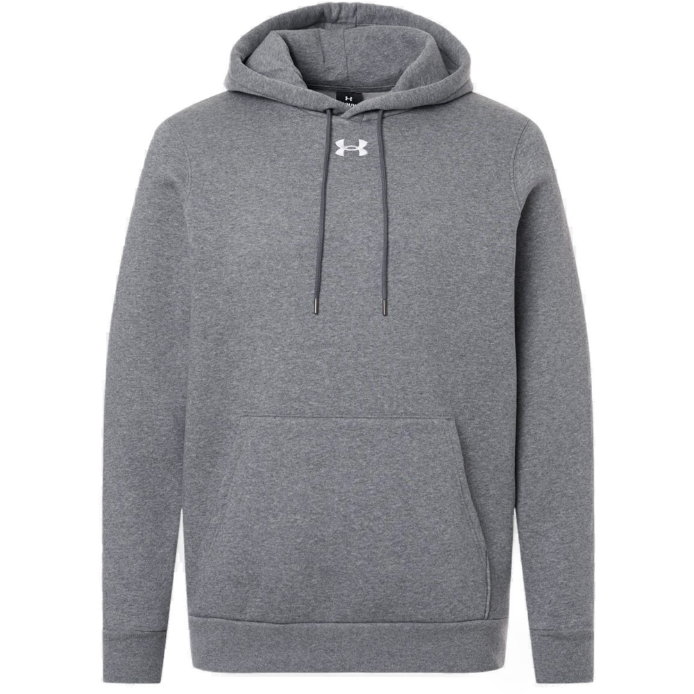 Men's Team Icon Fleece Hooded Sweatshirt — Pitch Grey Medium Heather/ White