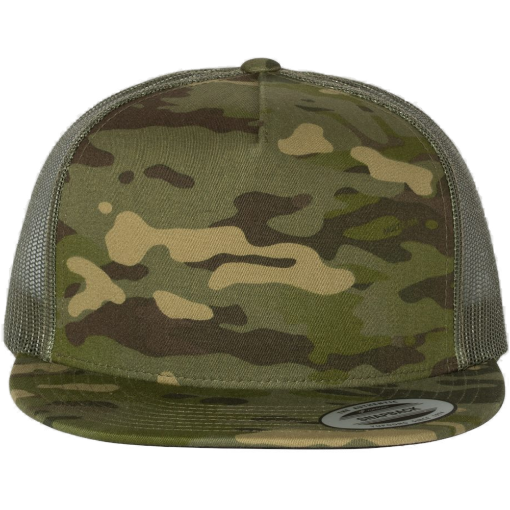 Five-Panel Classic Trucker Cap — Multicam Tropic/ Green