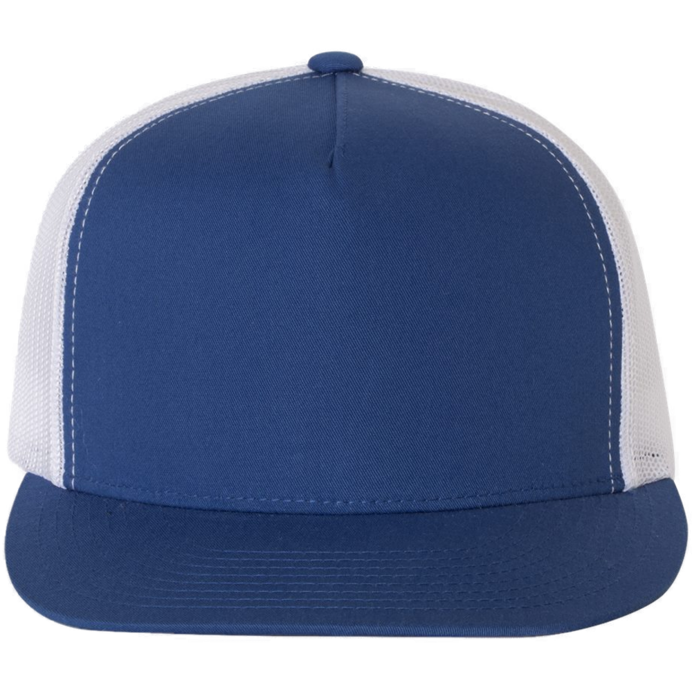 Five-Panel Classic Trucker Cap — Royal/ White