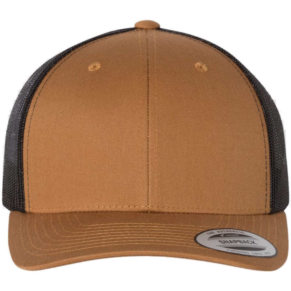 Retro Trucker Cap — Caramel/ Black