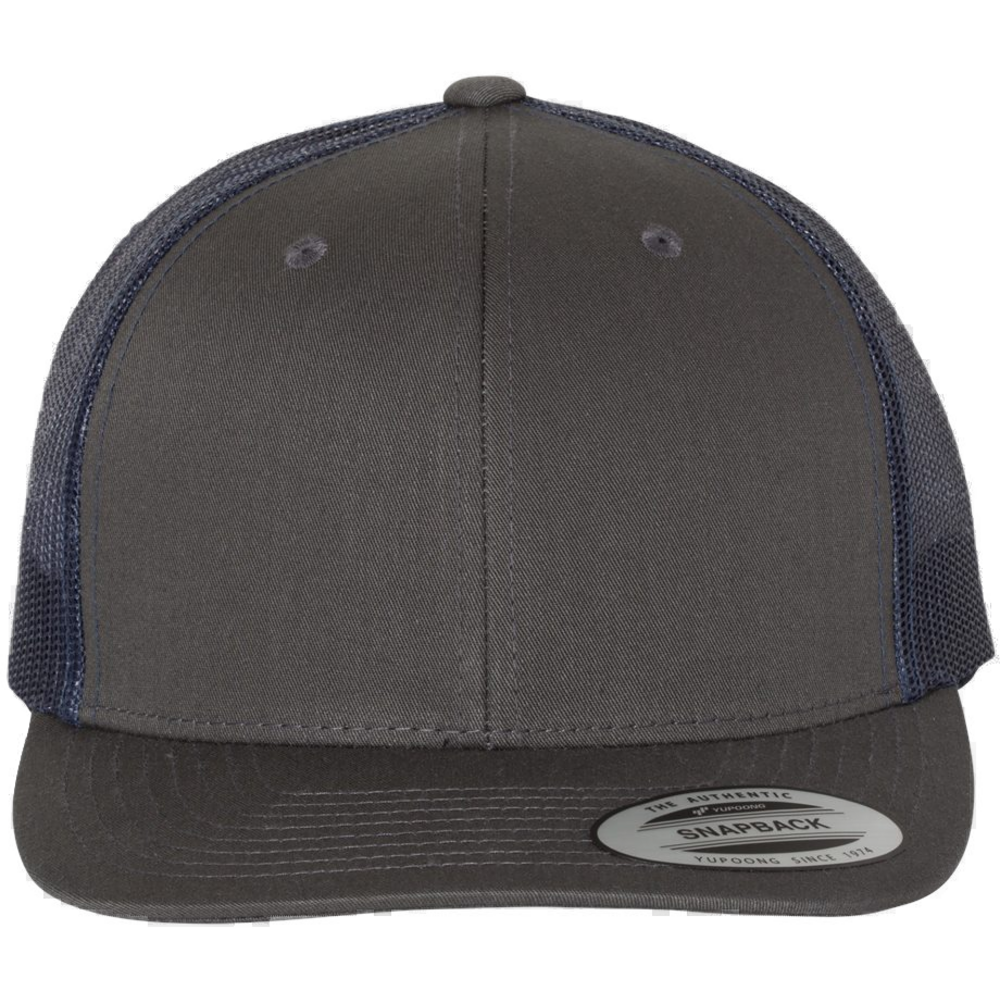 Retro Trucker Cap — Charcoal/ Navy