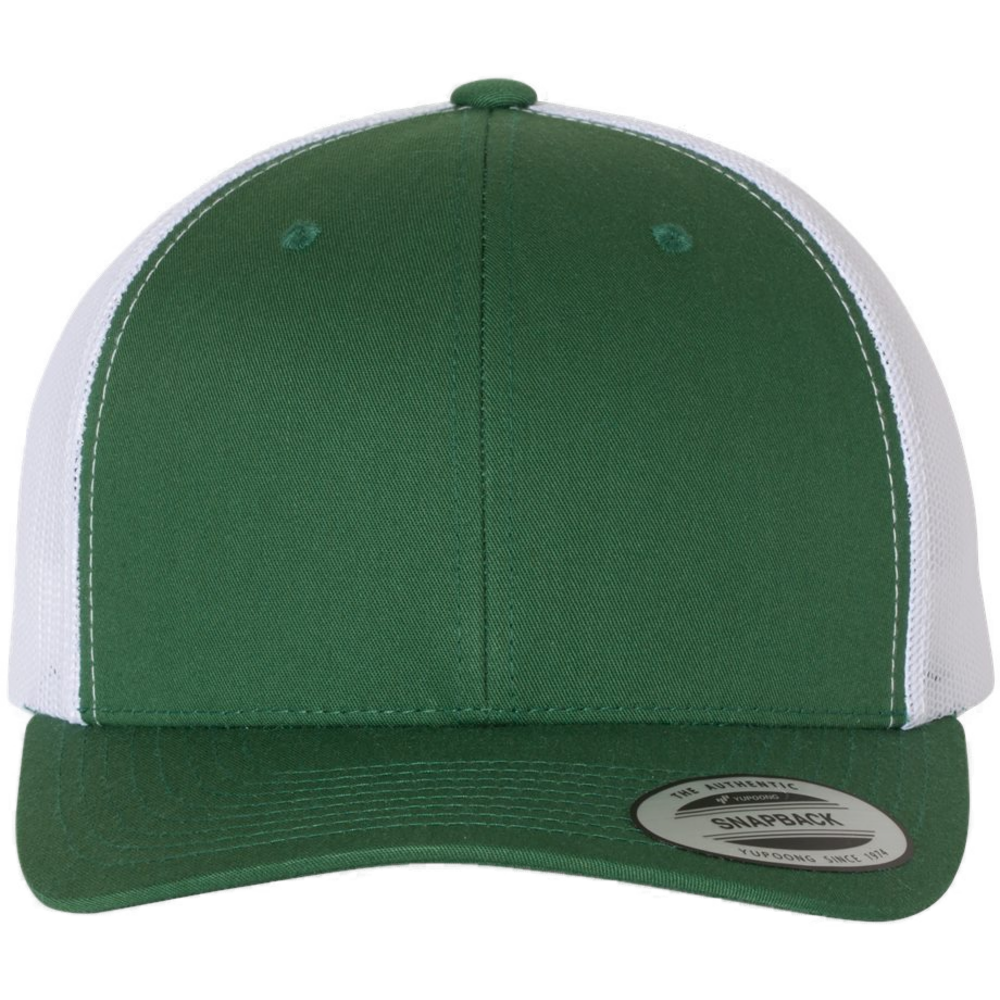 Retro Trucker Cap — Evergreen/ White
