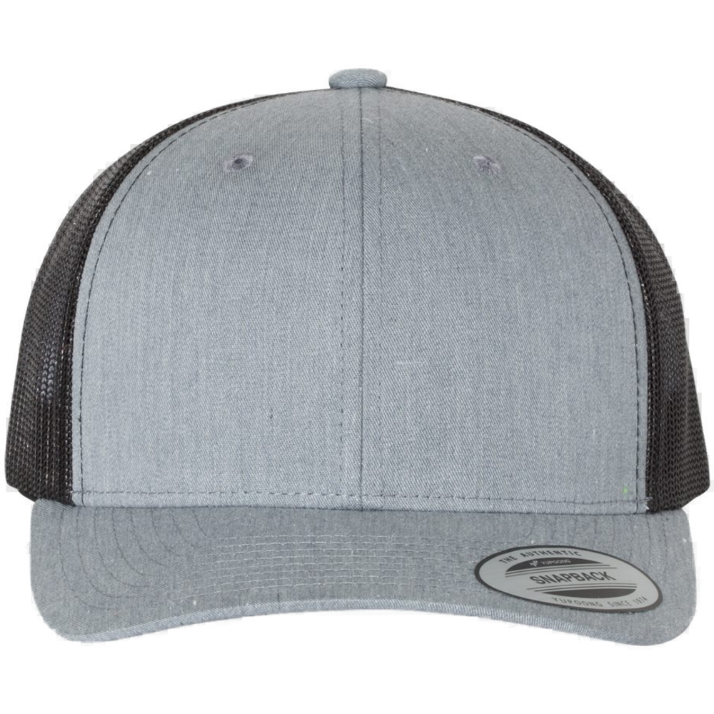 Retro Trucker Cap — Heather Grey/ Black
