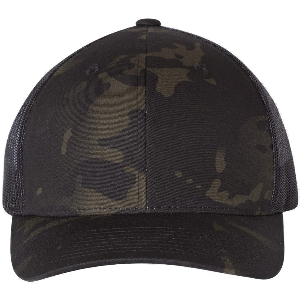 Retro Trucker Cap — Multicam Black/ Black