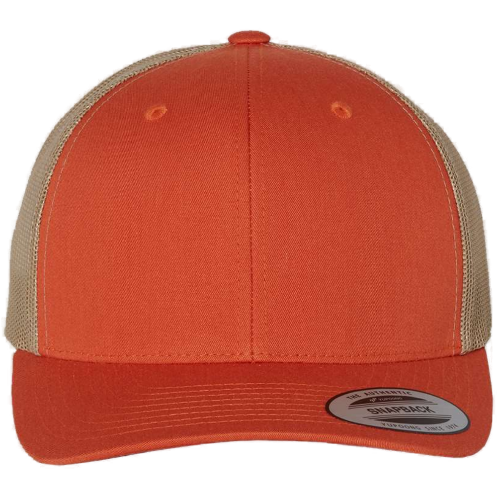 Retro Trucker Cap — Rustic Orange/ Khaki