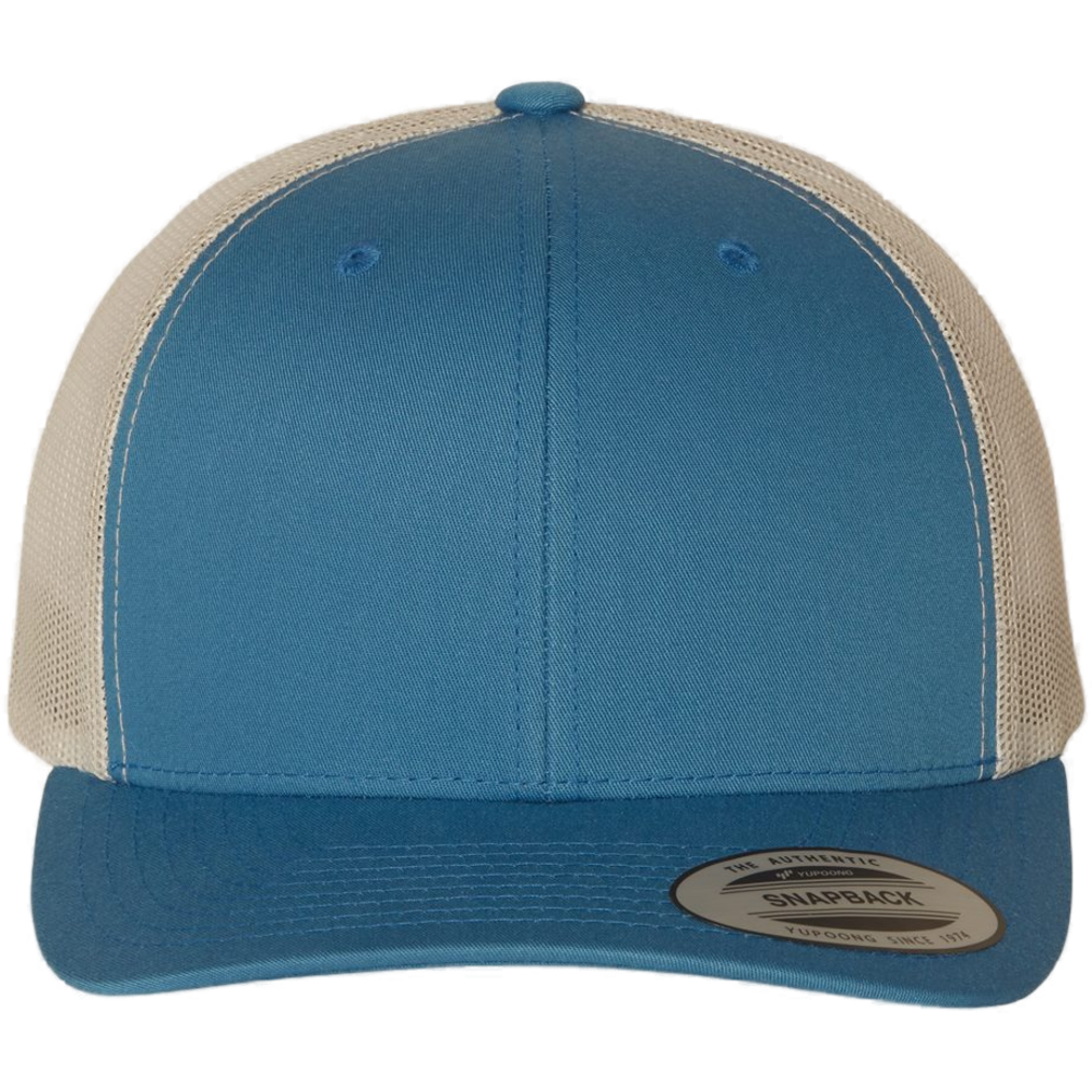 Retro Trucker Cap — Steel Blue/ Silver