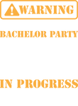 Warning Bachelor Party in Progress Gift