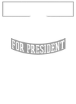 Football Player For President - White & Silver on Black Gift