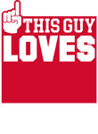 This Guy Loves Hockey - Red Gift