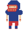 9Bit Football Player Blue Red Light Gift