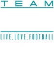 Team Football Last Name - White & Teal on Orange Gift