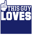 This Guy Loves Hockey - Navy Gift