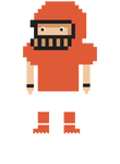 8 Bit Orange Black Football Light Gift