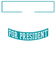 Football Player For President - White & Teal on Orange Gift