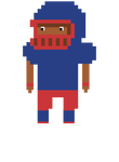8Bit Football Red Blue Dark Gift