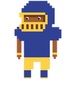 9Bit Football Player Blue yellow dark Gift