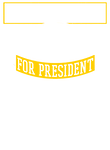 Football Player For President - White & Yellow on Red Gift