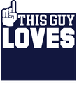 This Guy Loves Basketball - Navy Gift