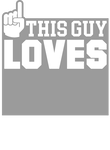 This Guy Loves Football Player - White and Silver on Black Gift