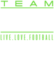Team Football Last Name - White & Green on Navy Gift