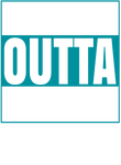 Straight Outta Football - Teal & White on Orange Gift