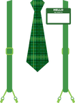 Leprechaun Irish Suspender Nametag Gift