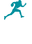 Air Player Football - Teal & White on Black Gift